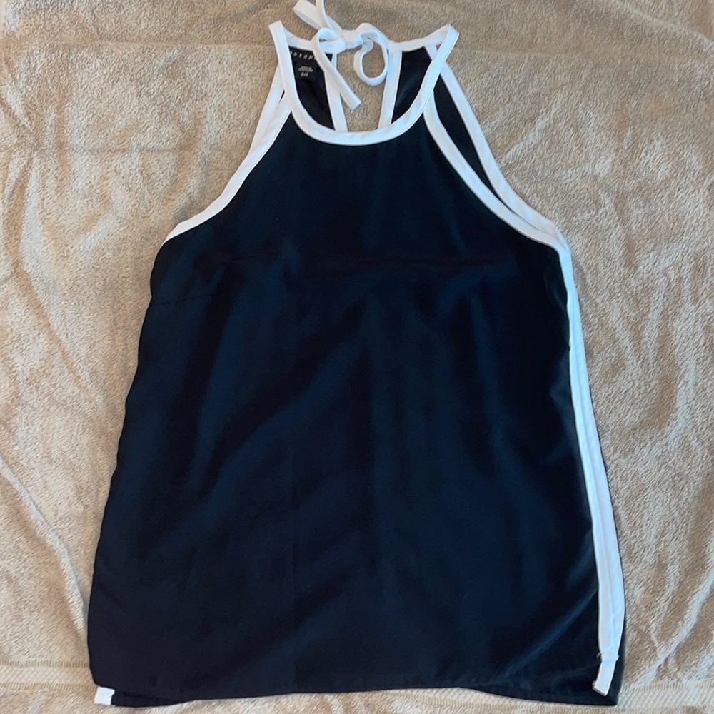 Metaphor brand, size small, black and white blouse.